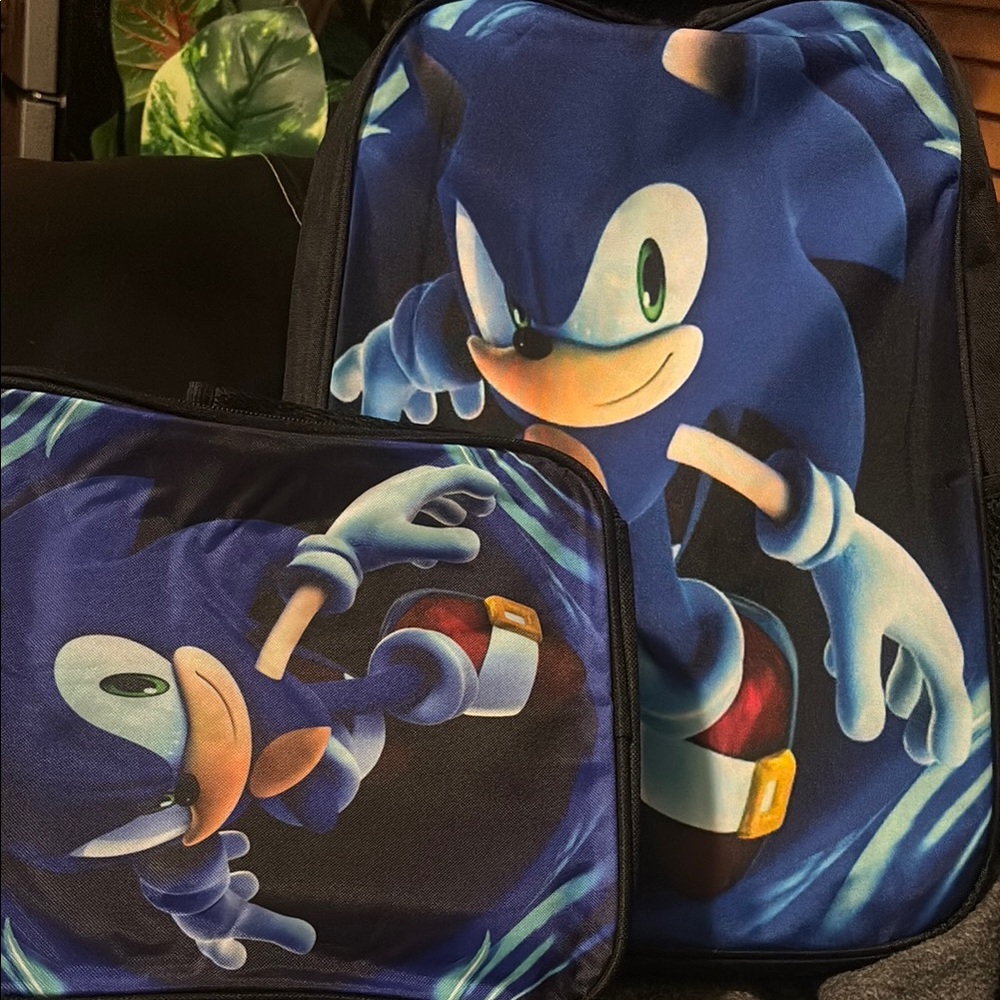 Sonic the Hedgehog Blue Kids Backpack Set